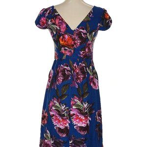 Anthropologie Size 8 Moulinette Soeurs Floral Blue Dress